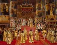 Becker Georges Coronation of Empreror Alexander III and Empress Maria Fyodorovna - Hermitage